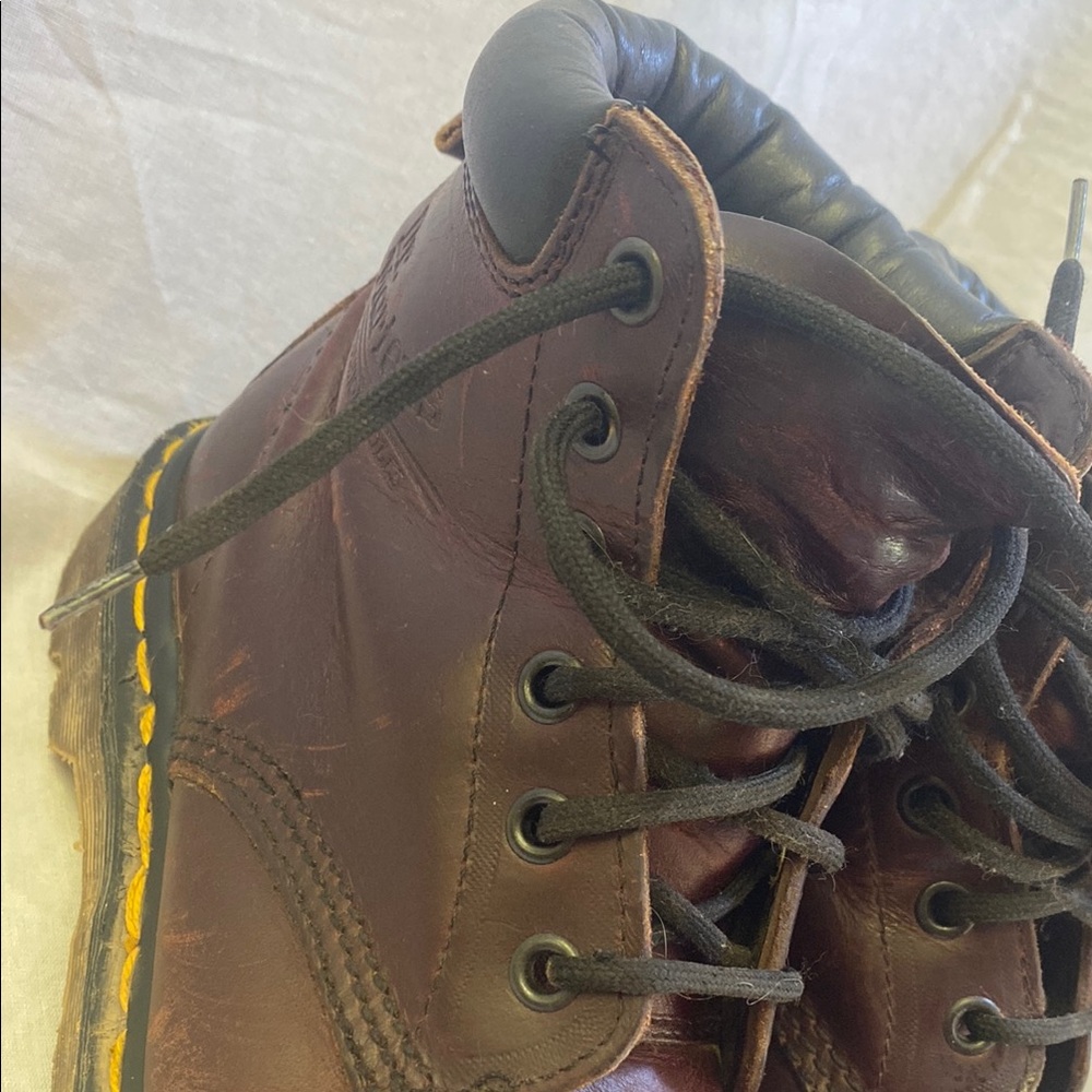 Dr. Martens Brown Leather Lace-Up Boots - Picture 3 of 12